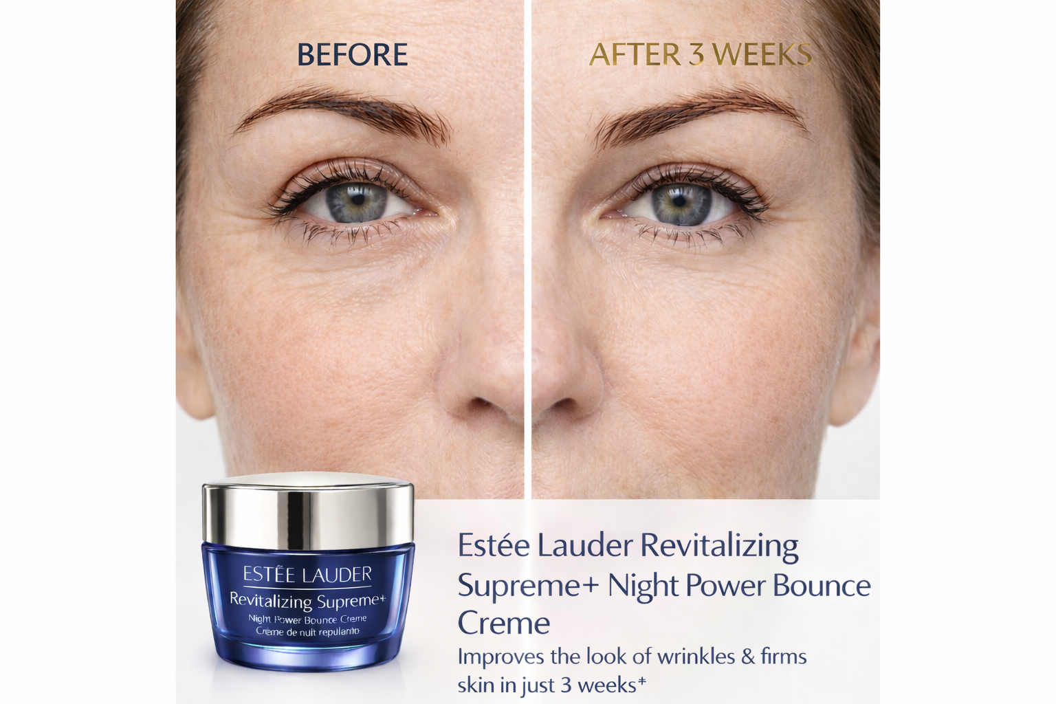 Estée Lauder Night Cream before and after